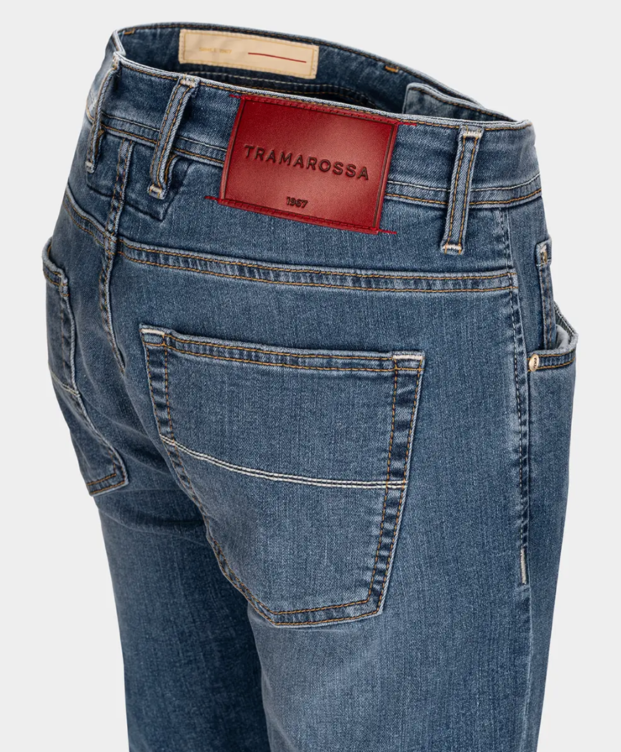 Tramarossa Jeans Blue Cotton Blend Michelangelo Cortina