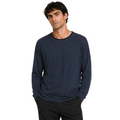 Crew-Neck Sweater Blue Cotton