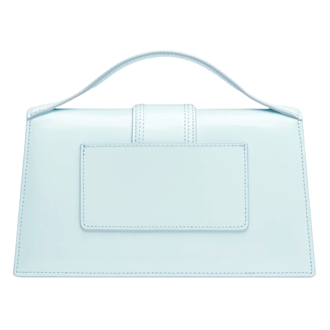 Jacquemus – Le Grand Bambino light blue shoulder bag – back view with rear pocket