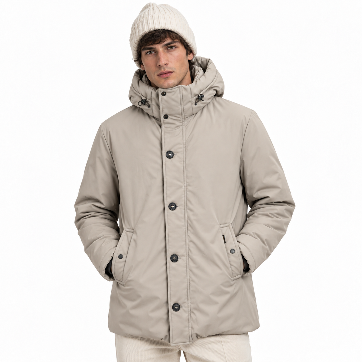 Moorer Down Jacket Grey Polyester Polyamide