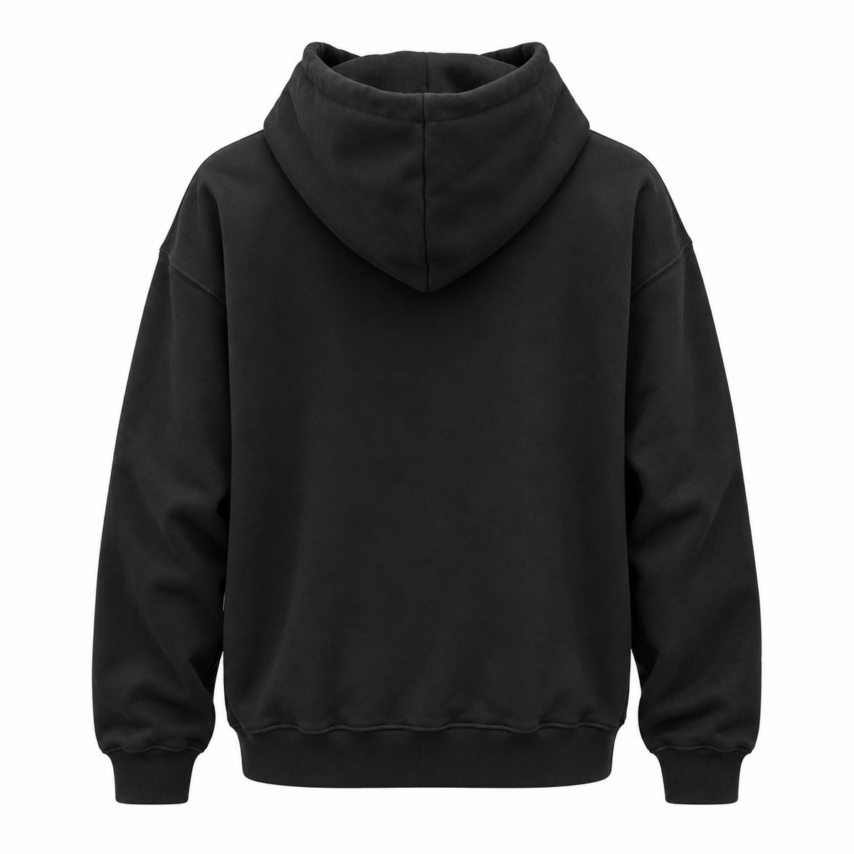 amiri – Serpenti Hoodie – plain black back view with hood
