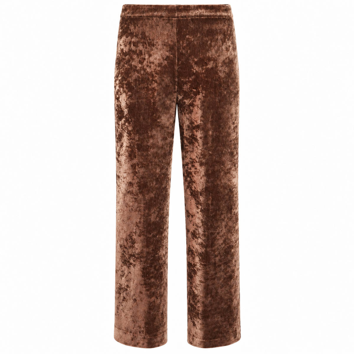 mirella matteini - pantaloni in ciniglia marrone