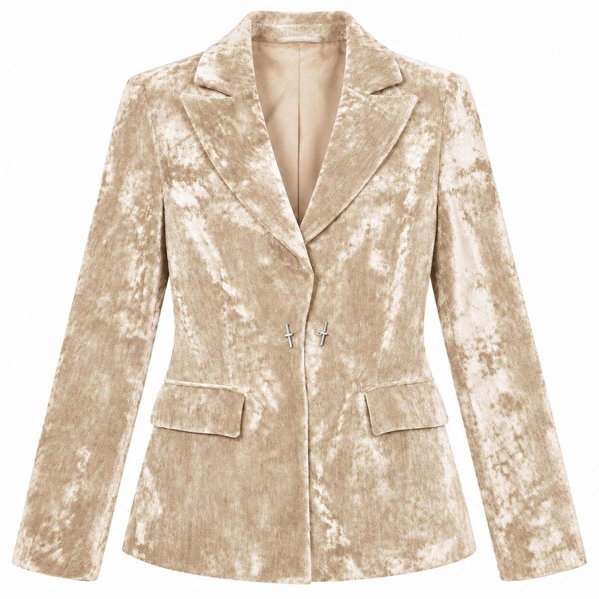 mirella matteini - giacca in ciniglia beige