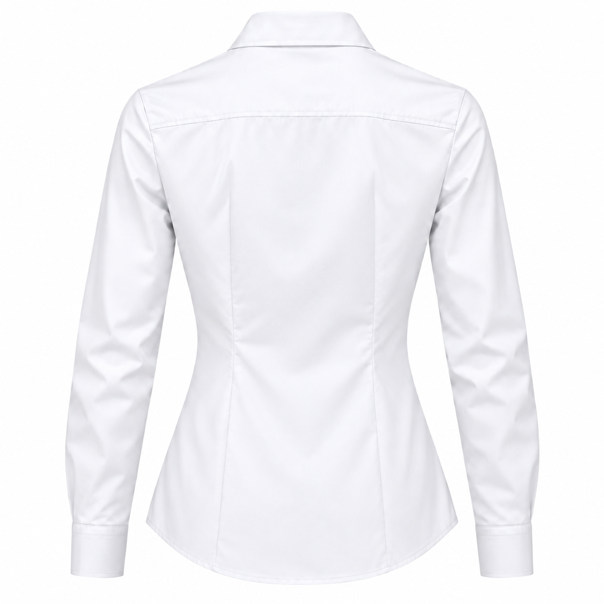 loro piana tessuto – Tessuto Rosa Slim-Fit Shirt – Back flat view showing the white shirt’s seams
