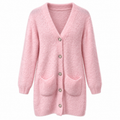 Cardigan Pink Acrylic Polyamide Alpaca Elastane