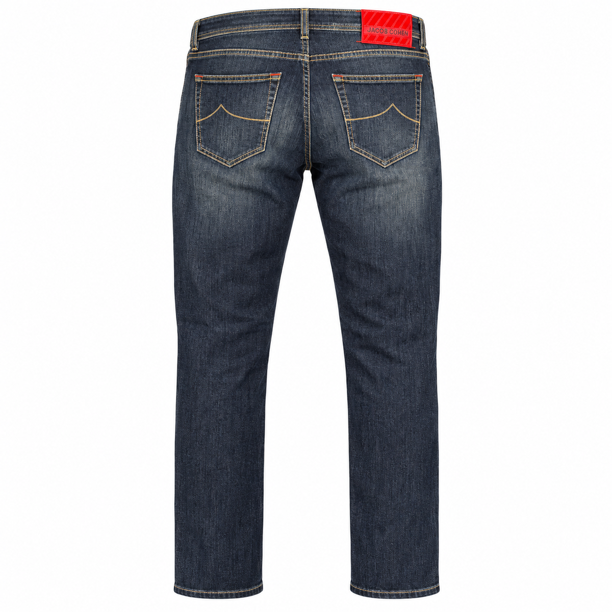 Jacob Cohen – Nick slim-fit blue jeans – back view with two pockets and red label