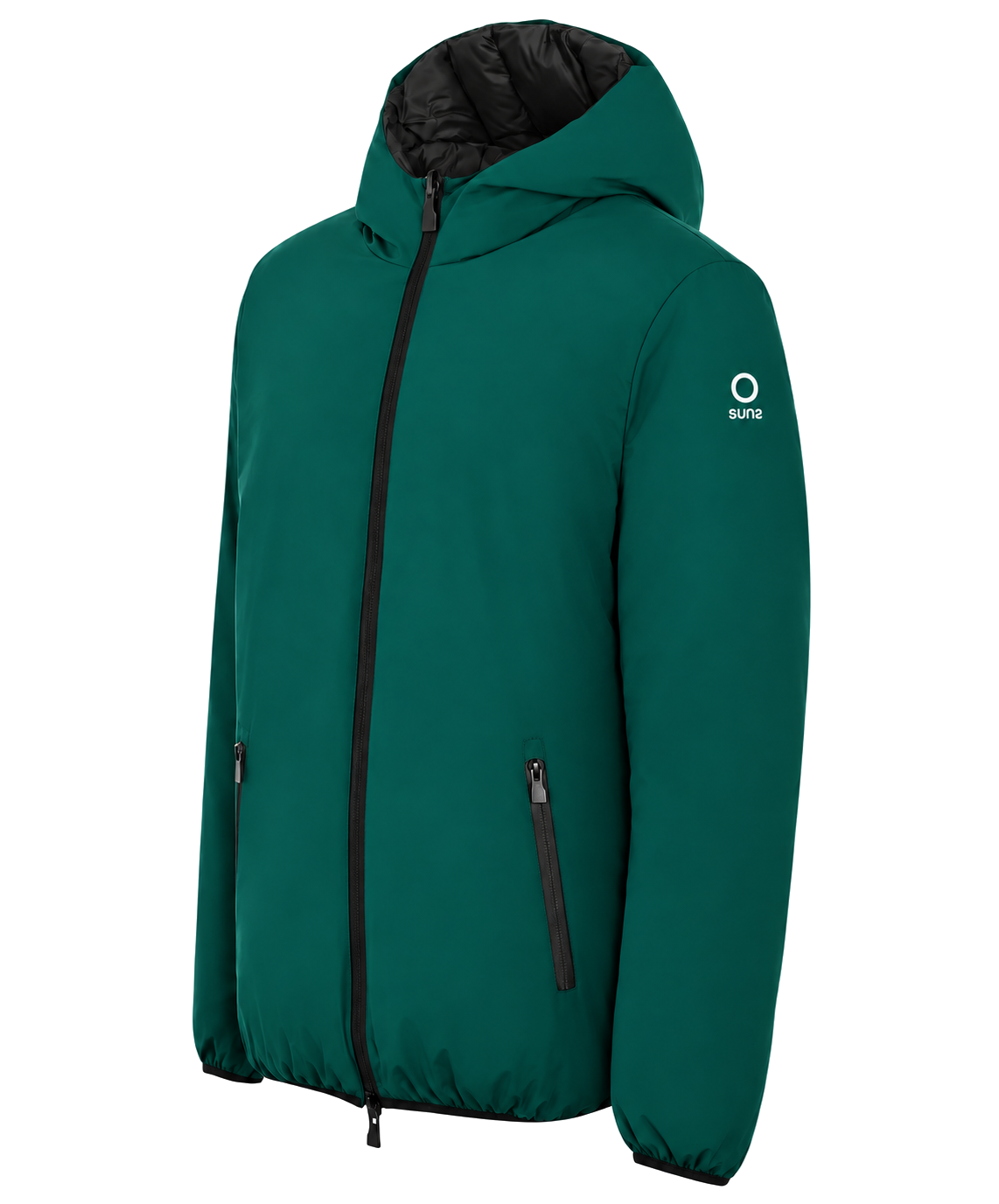 Suns – Flaminio reversible green jacket – close-up jacket detail