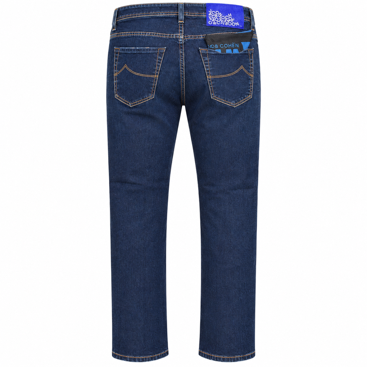 Jacob Cohen – blue cotton-blend jeans – full-length back view with two pockets