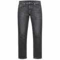 Jeans Black Cotton Blend Scott Cropped Carrot Slim Fit