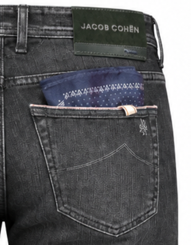 Jacob Cohen Jeans Black Cotton Polyester Leonardo Ltd