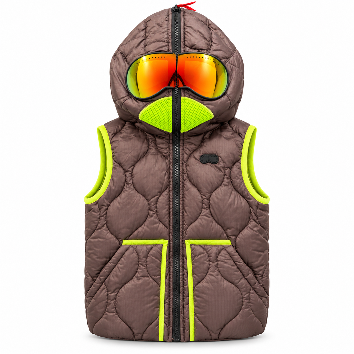 Ai-riders Quilted Gilet Brown 100% Nylon