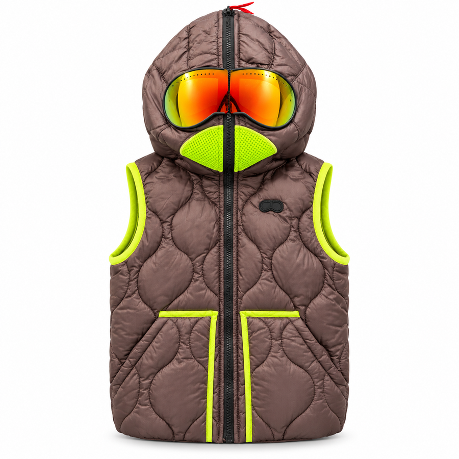 Ai-riders Quilted Gilet Brown 100% Nylon
