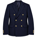 Double-Breasted Jacket Blue Wool Cashmere