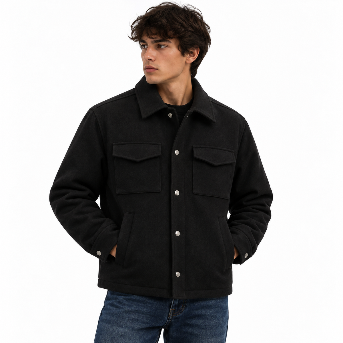 Herno black wool jacket, image 3 of 3