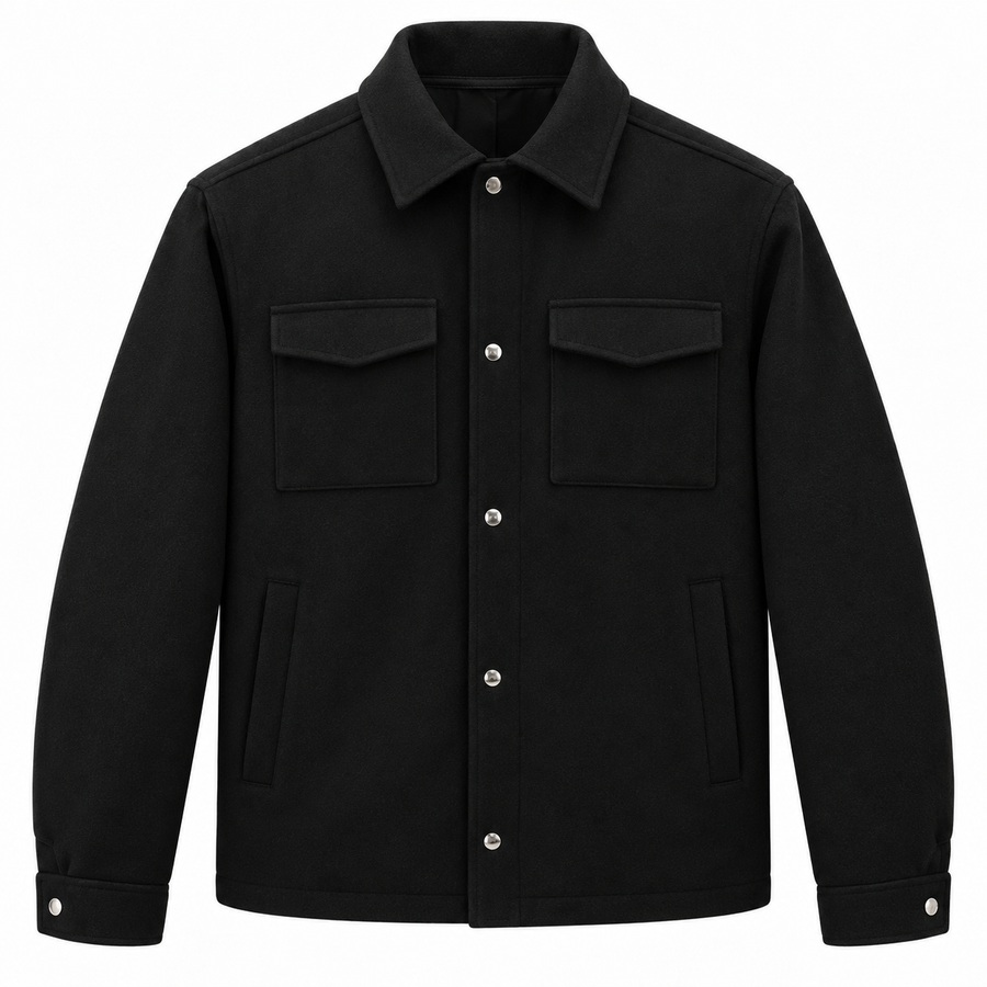 Herno black wool jacket, image 1 of 3