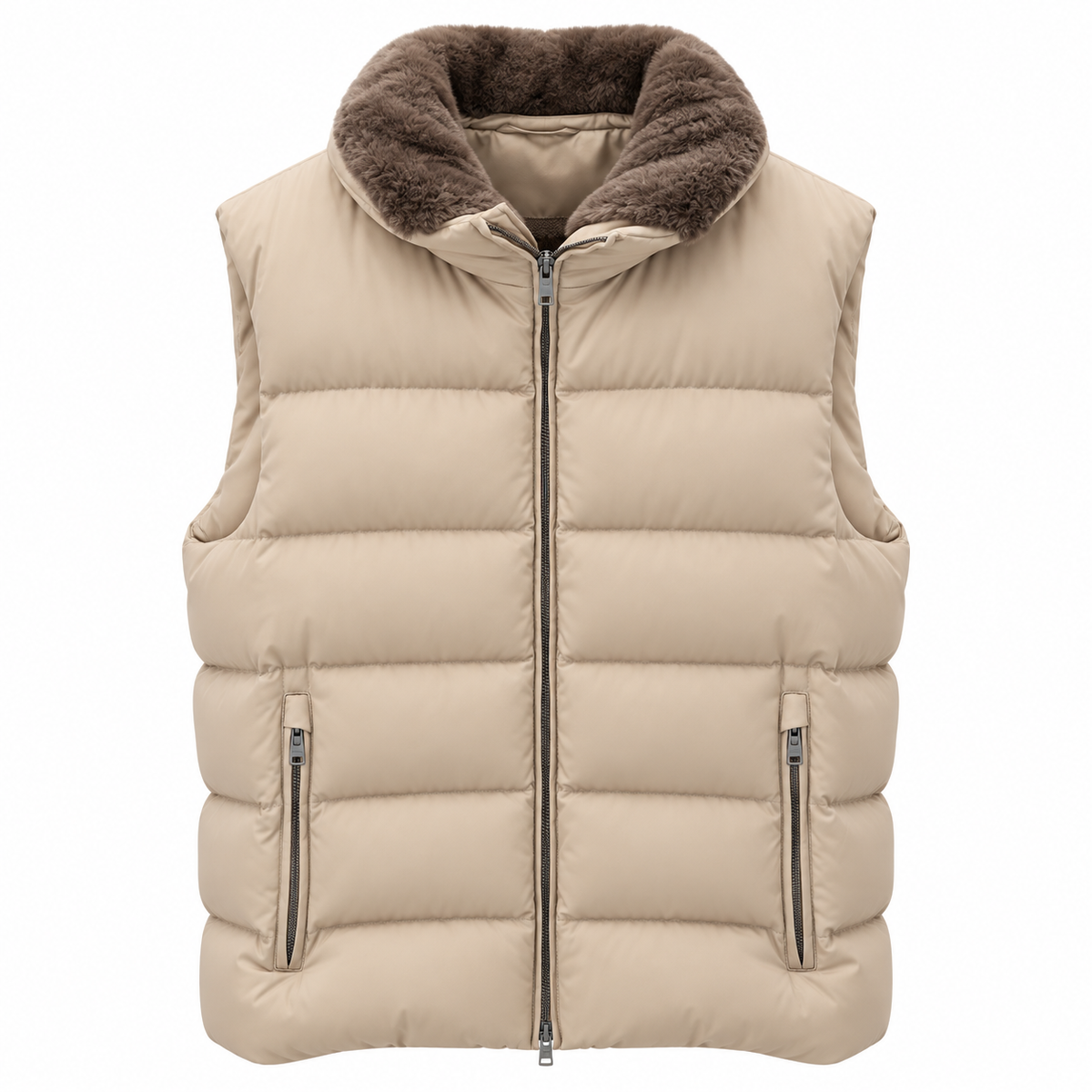 herno - Smanicato con pelliccia