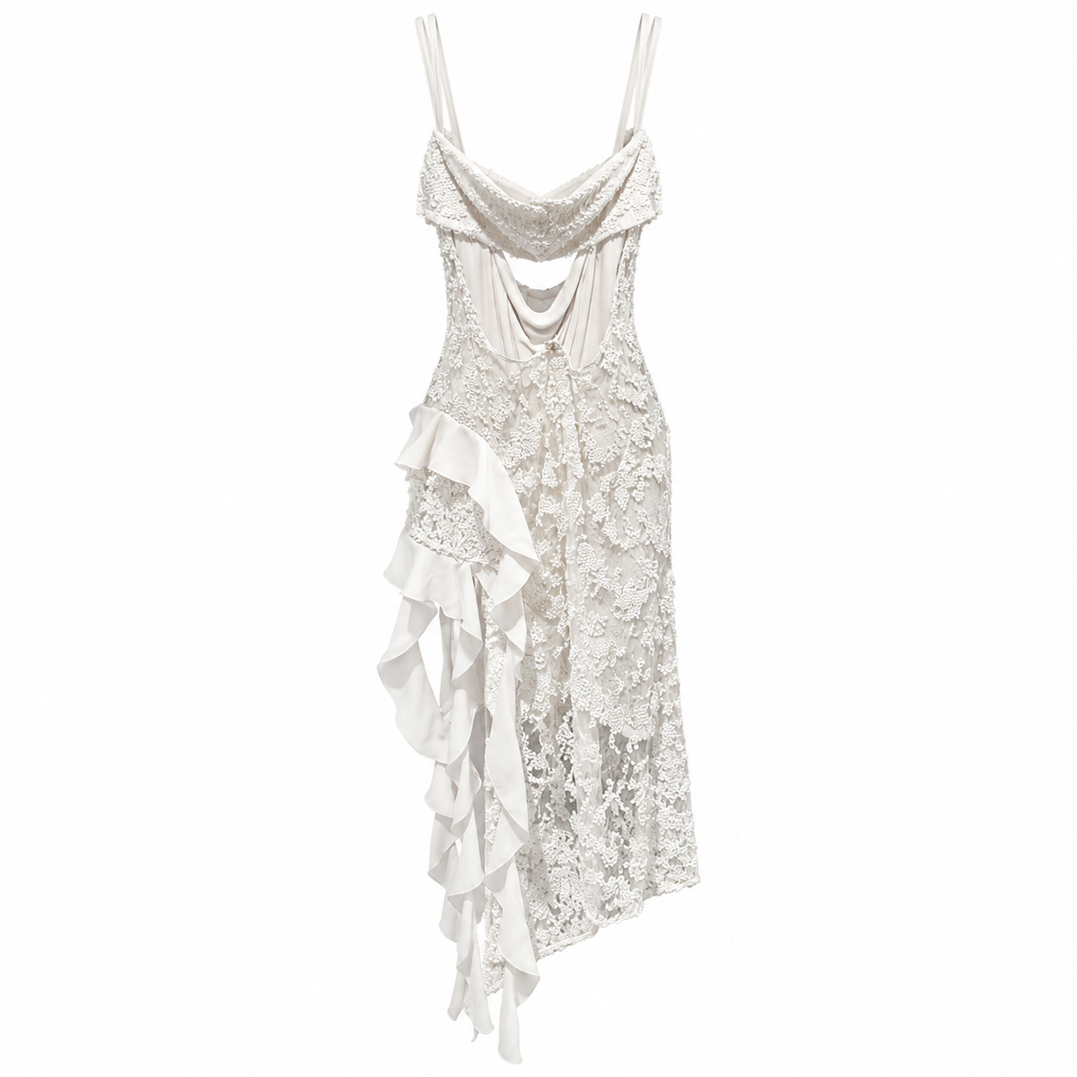 The Attico Dress White 100% Polyester Nora